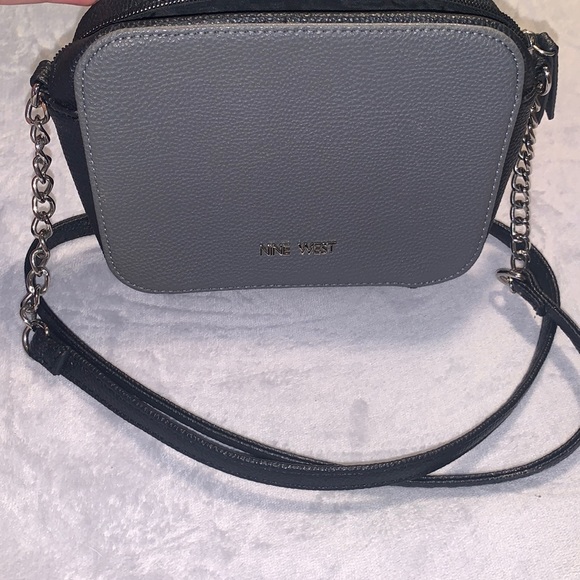 Nine West Handbags - Gray & black Nine West cross over bag